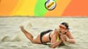 L'Allemande Julia Sude lors du match de poules des JO de Rio contre les Pays-Bas, à Rio de Janeiro, le 9 août 2016