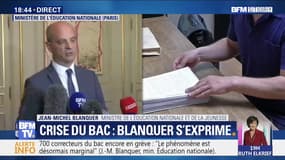 Bac: Jean-Michel Blanquer dénonce un "travail de sabotage"