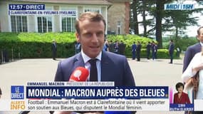 Emmanuel Macron rend visite aux Bleues:  "Toute la nation sera derrière cette équipe"