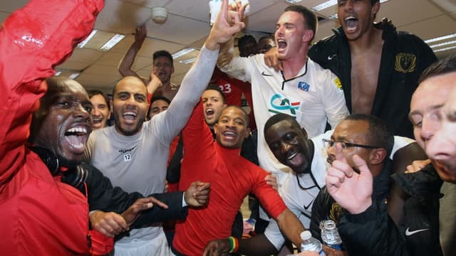 La joie des Cannois après leur victoire contre Saint-Etienne