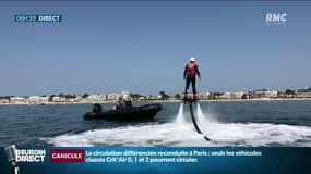 "On a l'impression de s'envoler", le succès des initiations au Flyboard inventé par Franky Zapata