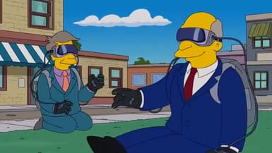 Les Simpson et les casques de réalité mixte