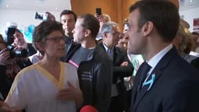 "On a besoin de moyens. On se donne un mal de chien..." Une aide-soignante interpelle Macron au CHU de Rouen