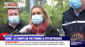 Isère: la procureure de la République de Vienne "pas en  mesure de confirmer qu'il s'agit du corps de Victorine"