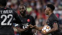 Jonathan Ikoné après un but de Lille contre Séville