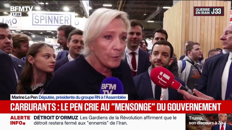 "C’était donc déjà un mensonge": Marine Le Pen considère que le gouvernement n'a pas dit la vérité sur les recettes fiscales du carburant