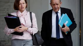 La ministre des Armées, Florence Parly, et le ministre des Affaires étrangères, Jean-Yves Le Drian, le 17 juin 2020