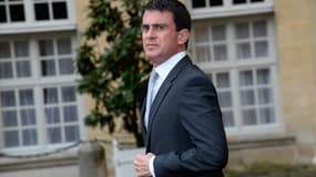 Manuel Valls dans la cour de l'hôtel de Matignon, le 17 novembre 2014.