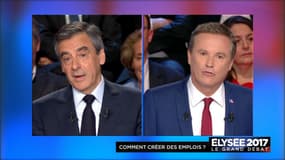 François Fillon et Nicolas Dupont-Aignan lors du "Grand débat"