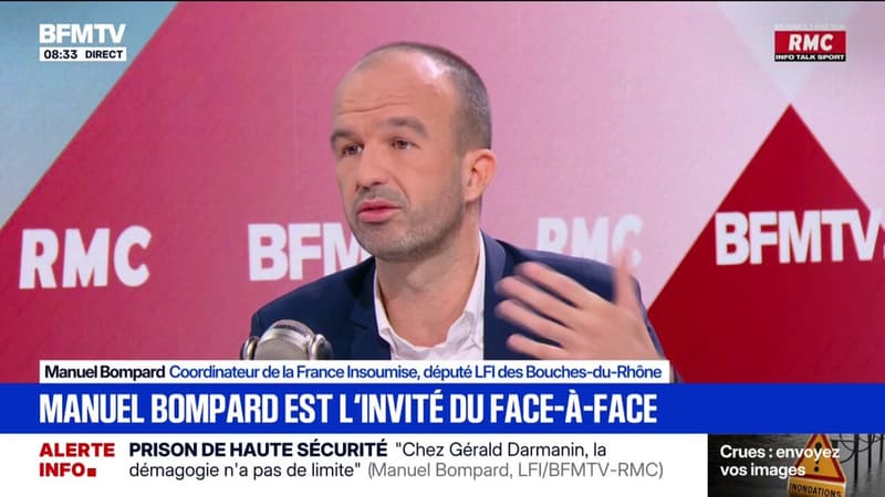 Marche blanche en hommage à Mehdi Kessaci: "Qu'on évite de faire des polémiques sur des drames" dans le débat politique, souhaite Manuel Bompard (LFI)