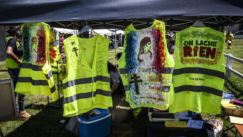 Des gilets jaunes à Montceau-les-Mines, le 29 juin 2019. (Photo d'illustration)