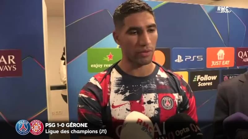 PSG 1-0 Gérone : "C'est bien de commencer avec les trois points", Hakimi satisfait de la victoire