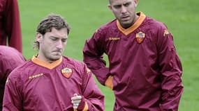 Francesco Totti et Jérémy Ménez à l'AS Roma