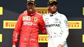 Sebastian Vettel et Lewis Hamilton