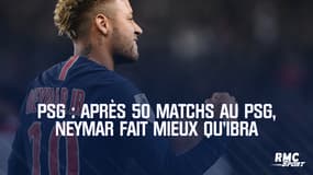 PSG : Après 50 matchs au PSG, Neymar fait mieux qu'Ibra... Mais moins que Menez