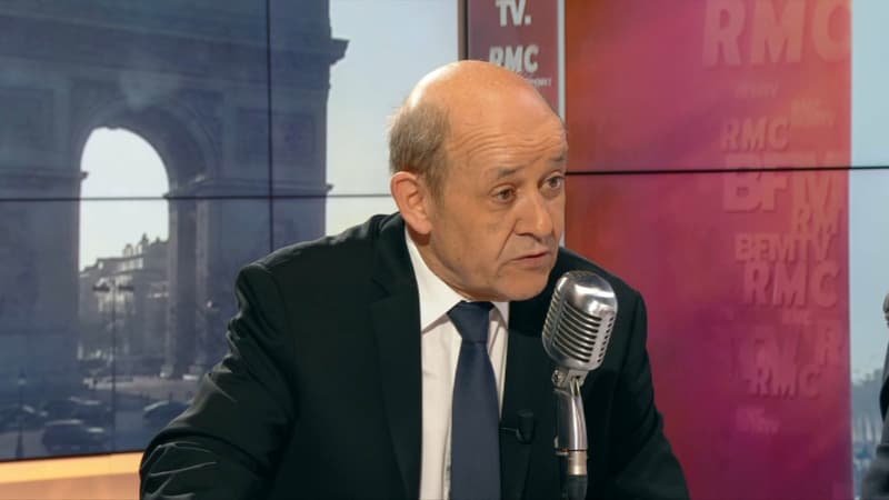 Jean-Yves Le Drian sur BFMTV et RMC le 22 mars. 