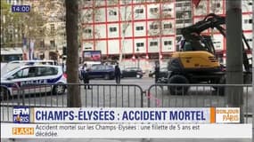 Accident mortel sur les Champs-Elysées: une petite fille de 5 ans tuée par un engin de chantier