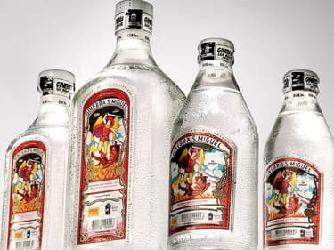 Des bouteilles de gin Ginebra S. Miguel