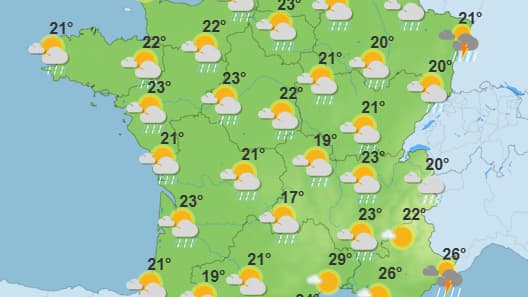 La météo du jeudi 24 juillet 2025 La météo du jeudi 24 juillet 2025