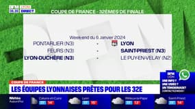 Coupe de France: les équipes lyonnaises sont prêtes pour les 32e de finale