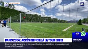 Paris: le champ de Mars commence peu à peu à se "bunkeriser" à l'approche des JO 2024