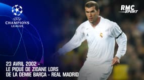 23 avril 2002 - Le piqué de Zidane lors de la demie Barça - Real Madrid