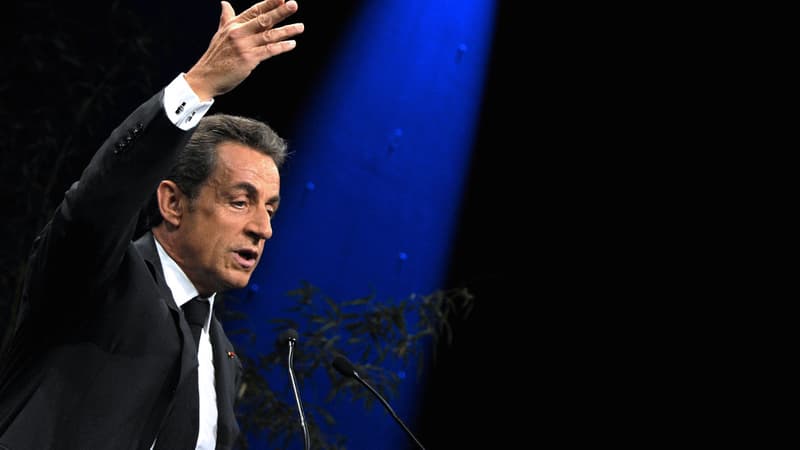 Nicolas Sarkozy lors du meeting de Sens Commun samedi 15 novembre à Paris