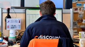 Vue dans un entrepôt de Cdiscount près de Bordeaux en 2019