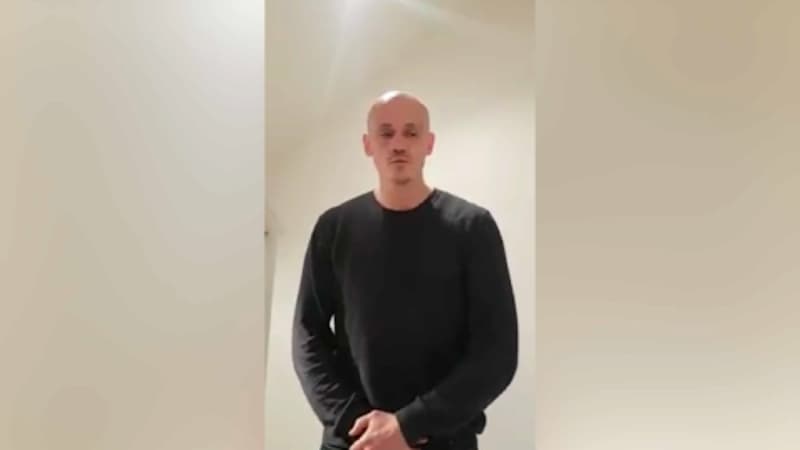 Christophe Dettinger dans une vidéo