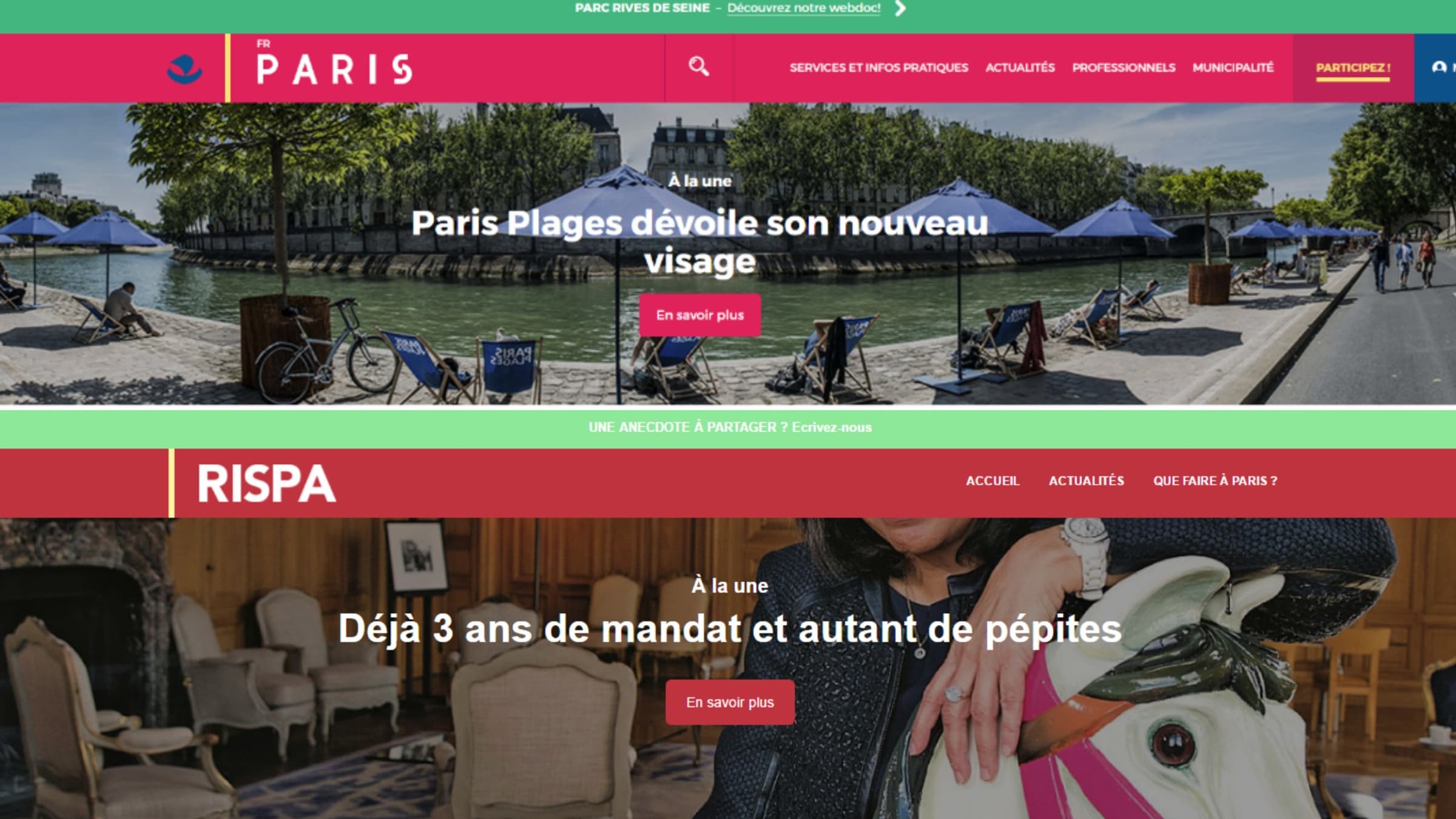 En haut, le site officiel. En bas, sa parodie. En haut, le site officiel. En bas, sa parodie.