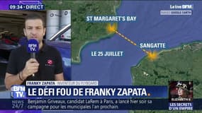 La traversée de la Manche, c'est "le double de ce qu'on pouvait faire il y a 4 mois", explique Francky Zapata, l'inventeur du Flyboard