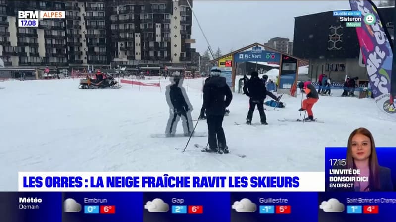 Les Orres: la neige fraîche ravit les skieurs
