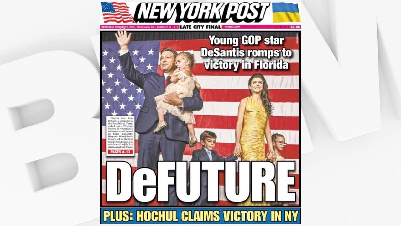 La Une du New York Post le 9 novembre 2022. 