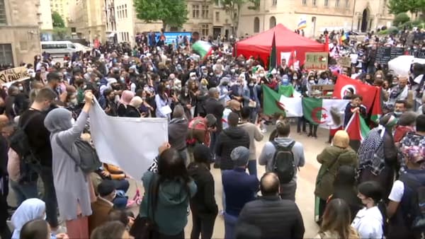 Des manifestants pro-Palestine rassemblés à Marseille, samedi 15 mai 2021 Des manifestants pro-Palestine rassemblés à Marseille, samedi 15 mai 2021