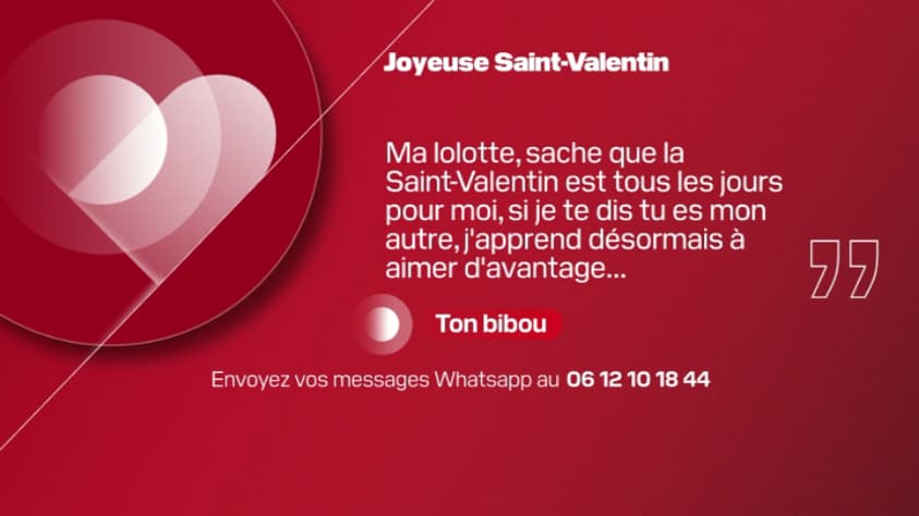 Message de Saint-Valentin, BFM Marseille Provence