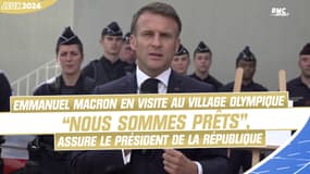 JO 2024 : "Nous sommes prêts", assure Emmanuel Macron en visite au village olympique