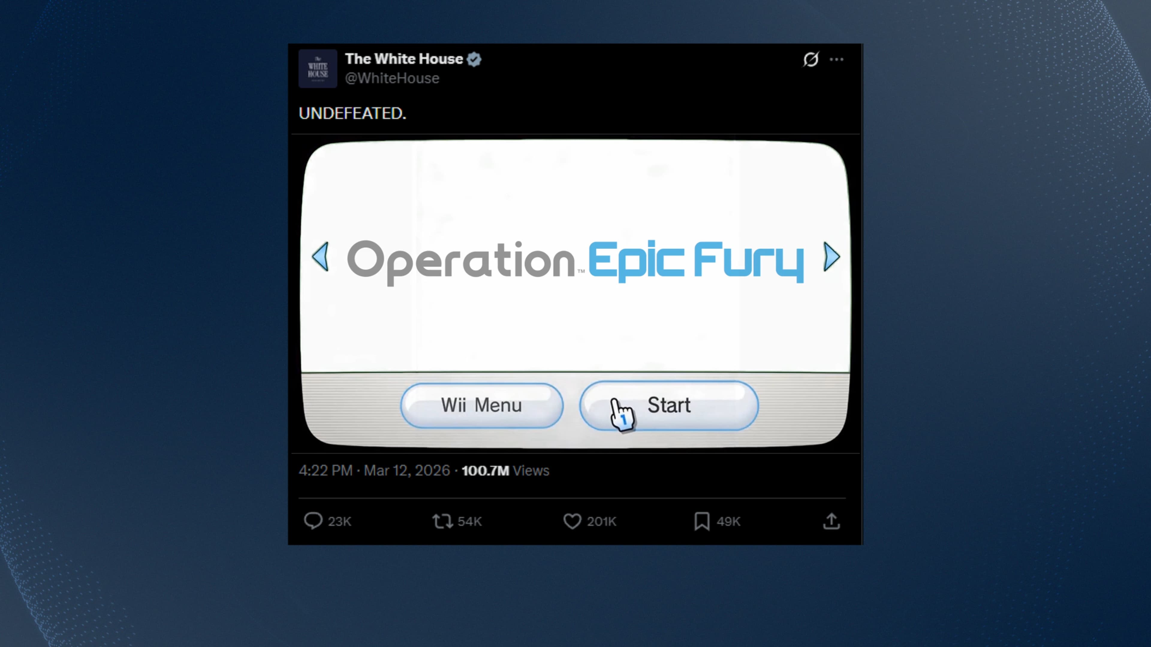 Κινηματογράφος, Call of Duty, Wii Sports… Ο Λευκός Οίκος αντιμετωπίζει τον πόλεμο ως ψυχαγωγία, αλλά αυτό…