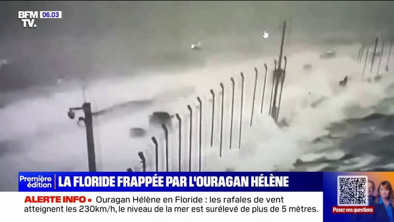 La Floride frappée par l'ouragan Hélène, classé comme 