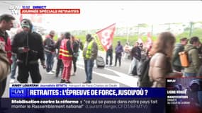 Retraites: le terminal 1 de l'aéroport de Roissy bloqué par des manifestants