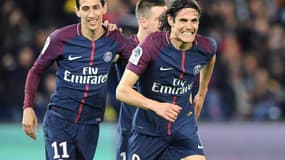 Edinson Cavani et Angel Di Maria - AFP