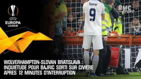 Ligue Europa - Inquiétude pour Bajric sorti sur civière après 12 minutes d'interruption