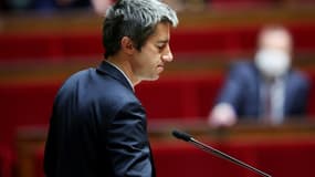 Le député LFI François Ruffin lors d'un débat à l'Assemblée nationale, le 16 janvier 2022 à Paris
