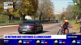 Paris: retour des voitures sur l'anneau de Longchamp