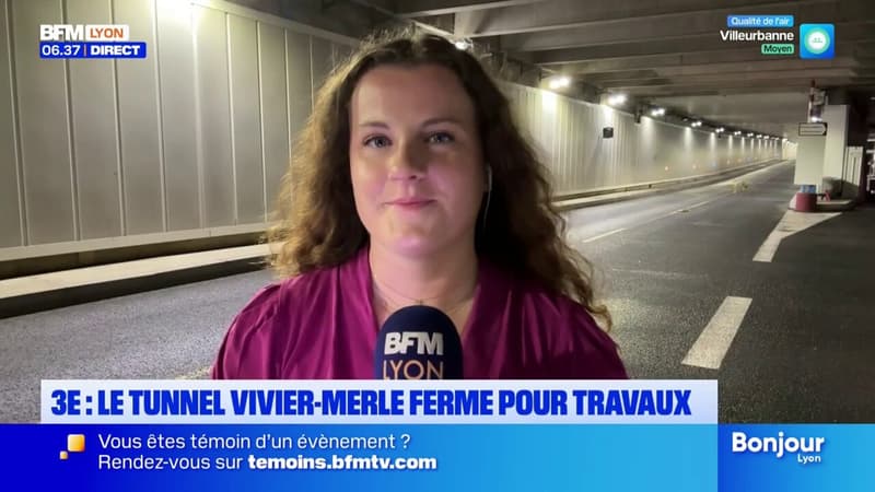 Lyon: le tunnel Vivier-Merle ferme deux mois pour travaux (1/1)