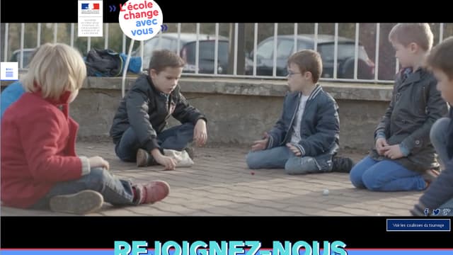 Image tirée de la campagne du ministère de l'Education nationale pour promouvoir de nouveaux recrutements.