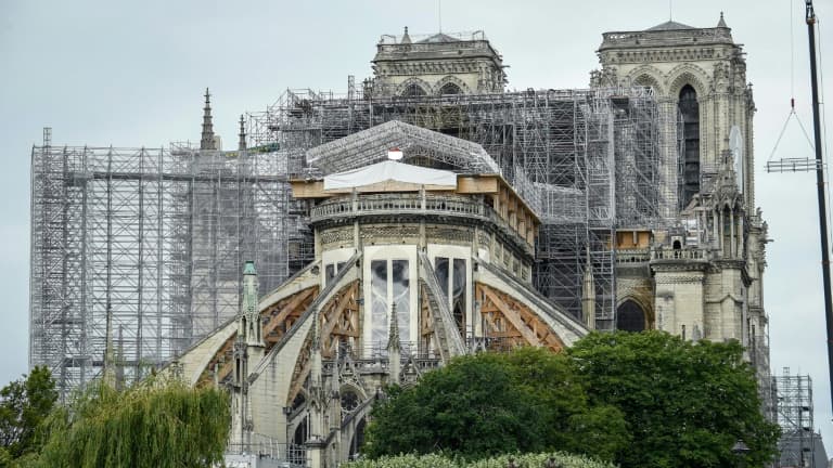 Le chantier de restaurant de Notre-Dame de Paris, le 8 juin 2020