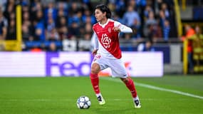 Takumi Minamino avec Monaco le 18 septembre 2025