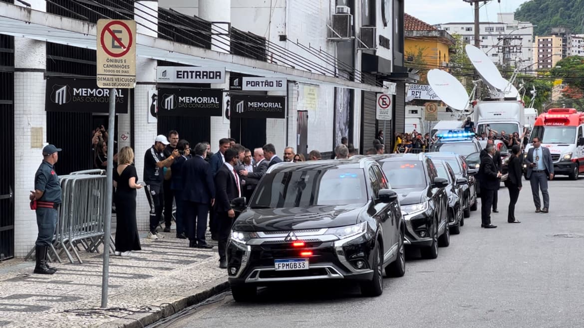 L'arrivée au stade de Lula