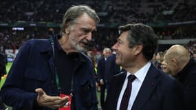 Le patron d'Ineos Jim Ratcliffe et le maire de Nice, Christian Estrosi, le 20 avril 2023.