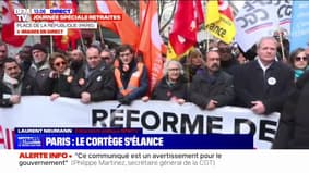 Réforme des retraites: le cortège parisien s'élance depuis la place de la République